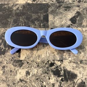 Blue Oval Sunglasses